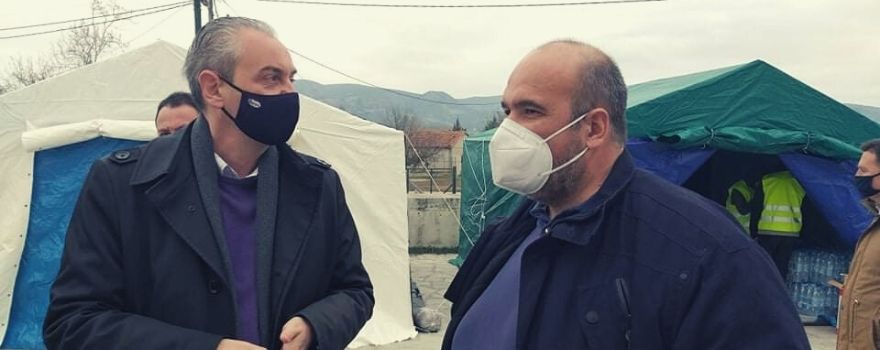 Επίσκεψη Αντιπεριφερειάρχη Γρεβενών στους σεισμόπληκτους της Ελασσόνας