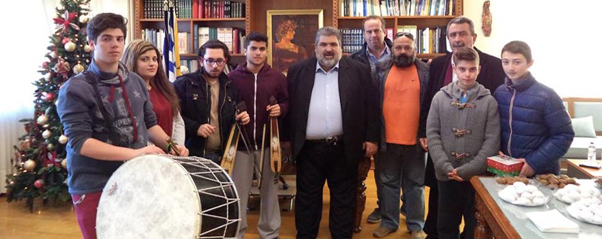 Κάλαντα στον Αντιπεριφερειάρχη Περιφερειακής Ενότητας Κοζάνης Παναγιώτη Πλακεντά