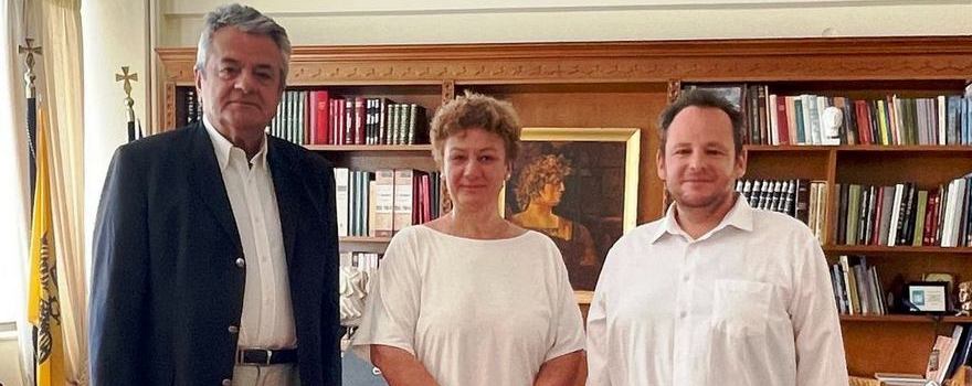 Συνάντηση εργασίας με την Διεθνή Πρόεδρο της Ένωσης Ευρωπαίων Δημοσιογράφων Σάγια Τσαουσίδου